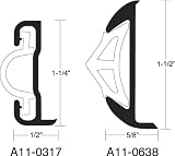 Aluminum Rub Rail End Cap For A11-0638 & A12-0038 Pr