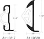 Taco Supply 4028 END CAPS PAIR RUB RAIL END CAP