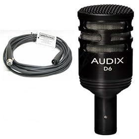 Audix D6 D-6 Dynamic Kick Drum Microphone Bundle by