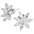CZ Flower Sterling Silver Earrings