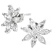 CZ Flower Sterling Silver Earrings