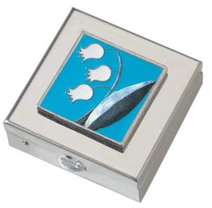 Lily of the Valley Small Pill Box - Polished w/Mirror
