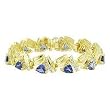 14K Yellow Gold Tanzanite and Diamond Bracelet