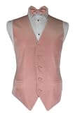 Tuxedo Vest - Venetian Collection Coral with Coordinating Bowtie
