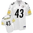 Reebok Pittsburgh Steelers Troy Polamalu Replica White Jersey