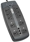 Tripp Lite 10 Outlet Surge Protector Power Strip Tel/Modem 8ft Cord 2395 Joules (TLP1008TEL)