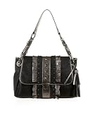 bebe Studded Fringe Flap Bag