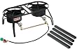 Bayou Classic DB250 Double Burner High-Pressure Cooker with Extension Legs