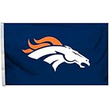 NFL Denver Broncos Logo Flag with Grommets, 3 x 5-Foot