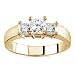 18k Yellow Gold Three-Stone Princess-Cut Diamond Ring (G/VS2, 1 ct. tw.)