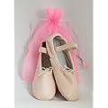 Pink Leather Full sole Ballet Shoe sizes 24 to 40 (UK Child 7 to Junior 4.5) **BRAND NEW**