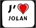 Electronics : J'aime Jolan tapis de souris décoré