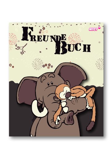Nici 33073 - Freundebuch Elefant und Affe Deutsch Din A5