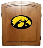 Iowa Hawkeyes Dart Board Cabinet Set