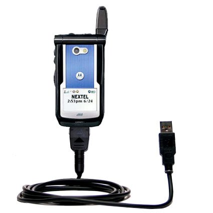 Classic Straight USB Cable for the Motorola i860 with Power Hot Sync and Charge capabilities - uses Gomadic TipExchange Technology