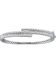 1.50ctw 9.0mm (1/3") Diamond Fashion Bangle 14K White Gold