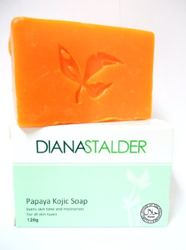 2 Diana Stalder Papaya Kojic Acid Skin Lightening Soaps - 1 Month Supply