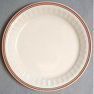 Mayer (American) 9.75 Inch Luncheon Plate - Brown tan Design by