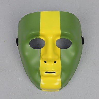 JIATING Cool Man Hip-hop Green and Yellow PVC Mask