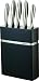 Richardson Sheffield Forme Knife Set in a Black Block, 5 Piece, Stainless Steel