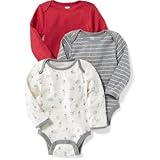 オールドネイビー OLD NAVY/ ボディスーツ3パック ブルーコンボ ロンパース長袖 3～6ヶ月【並行輸入】