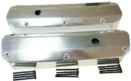 Proheader PV180 - SBF Ford Polished Aluminum Valve Covers Billet Rails Long Bolt Pattern