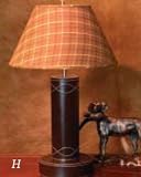 ROUND LEATHER BOOT-STITCH LAMP