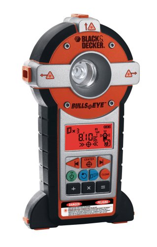 Black & Decker BDL500S BullsEye Auto-Leveling Interior Line Laser/ 1/4-Inch at 40 Feet Sonic Measurer Combination Tool
