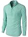 H2H Mens Casual Slim Fit Henley Roll-up Sleeve Cotton Lightweight Shirts