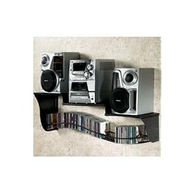 Stereo Display strg Wall Shelf 14hx39.5w Black by Home Decorators Collection