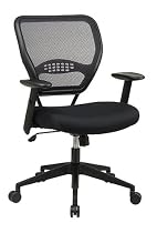 Office Star 5500 Space Air Grid Mid-Back Swivel Chair, Black, 20-1/2w x 19-1/2d x 42h