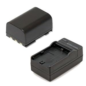 Canon BP-2L12 Replacement Battery Pack + Rapid Travel Charger for Canon VIXIA HF S10 HF S100 HG20 HG21 HF11 HF20 HF200 & HV40 Camcorders