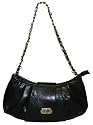 Spiral Ladies Chain Handle Handbag - Black