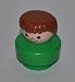Vintage Little People School Boy with Green Base from 1990 - Replacement Figure - Classic Fisher Pri