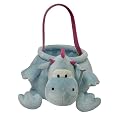 Plush Dino Easter Basket - Blue (15")