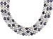 STERLING SILVER WHITE LAVENDER AND ENHANCED BLACK CULTURED FRESHWATER PEARL 3-ROW NECKLACE