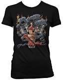I'd Rather Be Stroked Juniors Biker T-shirt, Sexy Pin-up Girl and Pistons Junior's Tee Shirt