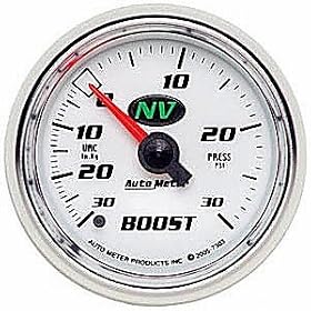 Auto Meter 7303 NV 2-1/16" 30 in. Hg/30 PSI Mechanical Vacuum/Boost Gauge