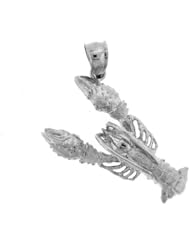 Dazzlers Solid 14k Gold Lobster Charm Pendant Available in three colors from jewelsberry (weights: 4.5 grams only)