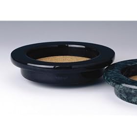 Black Marble Grande Wine Bottle Coaster by WineUltra.com