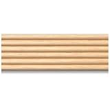 2W X 1/4TH X 96L, MAPLE, Machine Carved Hard Wood Molding. (Zakros Moulding)