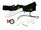 Survival Knife w/Pouch & Kit OD 12 OA