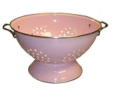 Calypso Basics 3 Quart Enamel On Steel Colander, Pink
