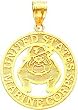 14K Gold United States Marine Corps Bulldog Charm
