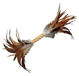Favor KONG Naturals Straw Cylinder with Feathers Catnip Toy