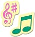 Music Notes Little Chart Stickers