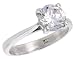 Sterling Silver 1 1/4 Carat Size Brilliant Cut Cubic Zirconia Bridal Ring