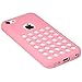 Unique Hole Design TPU Silicone Gel Case Cover for iPhone 5C (Pink)