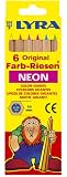 Eigenschaften Lyra-Bleistift-Fabrik 933K06 / Lyra 933K06 - Holzfarbstifte Farbriesen Lyra Natur Neonfarben 6Stück in Kartonetui