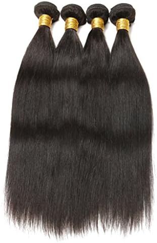 ISABELLE HAIR Best Quality Top Grade Brazilian Virgin Hair Extension Straight Remy Human Hair Weave Mixed Length 4 Bundles 400g 30 30 30 30 inch